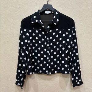 Black and White Polka Dot Blouse